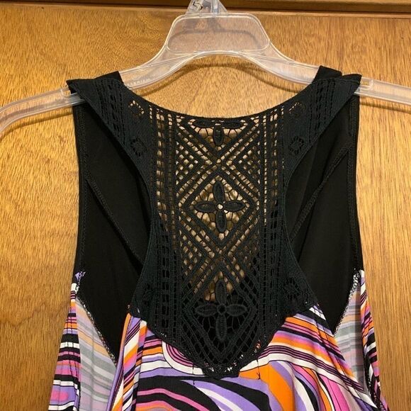 Pink and Black Swirly Racer Tank - Picture 4 of 5